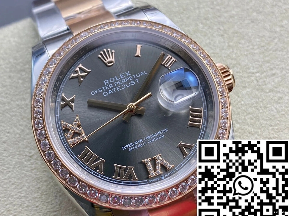 EW Diamond-set M126281RBR-0012 Datejust Rolex Factory Bezel 1002